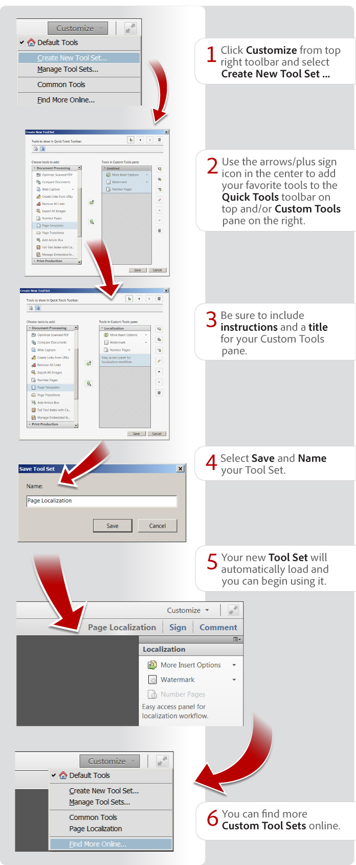 How to create and share custom tool sets in Acrobat XI