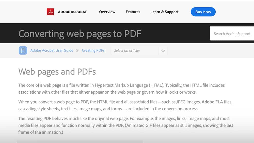 online pdf creator from web page